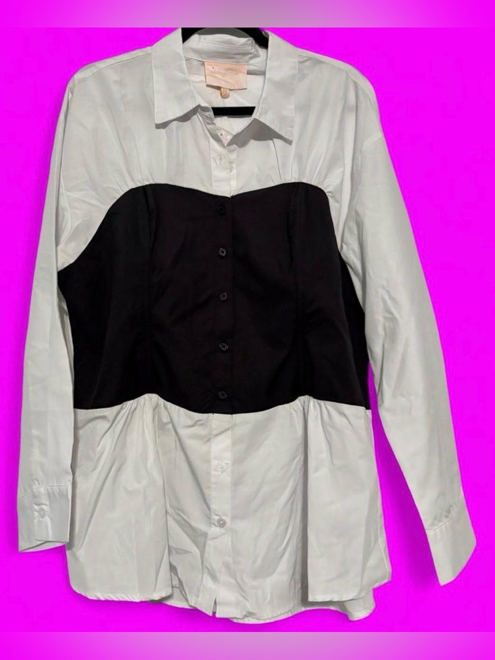 NWOT Us Together black and white blouse